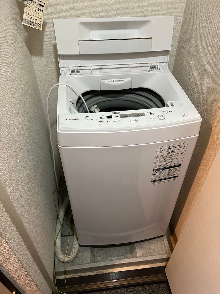 洗濯機の回収前の状態
