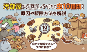 汚部屋に遭遇しやすい虫10種類！原因や駆除方法を解説