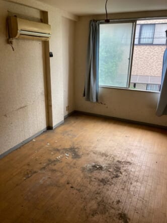 大量のビニール袋、空き缶、雑誌、生活ゴミ、不要な小型家電などの回収後の状態